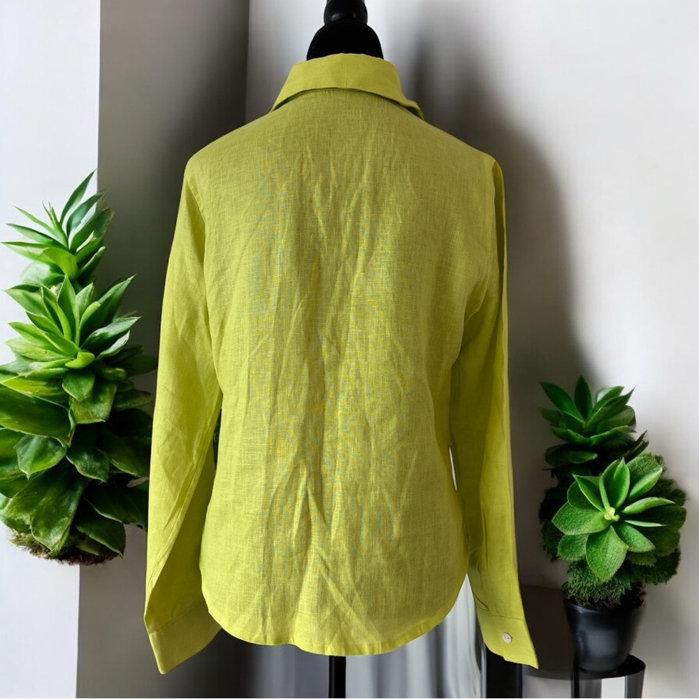 Maria Helena Cabral Linen Shirt Lemon Yellow - Size S - Picture 2 of 7